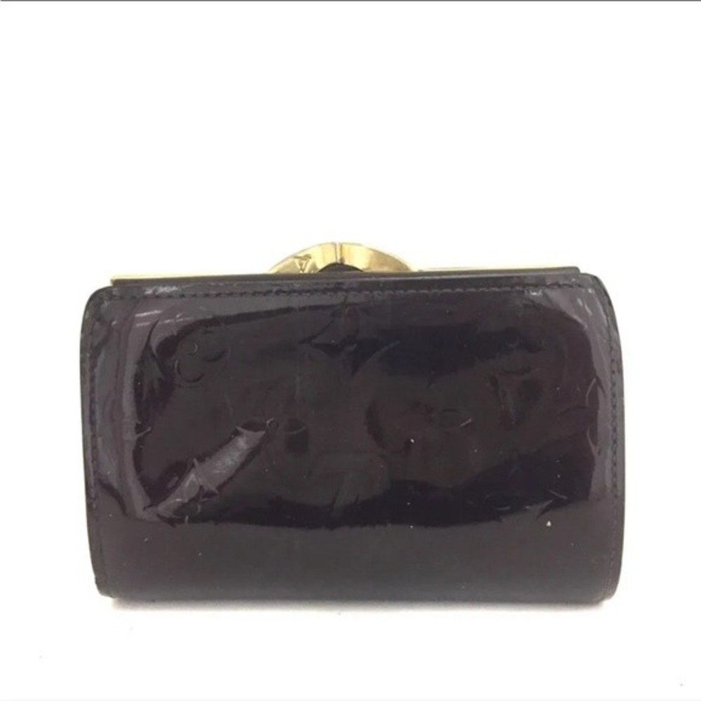1J1094 Louis Vuitton Monogram Vernis Porte Monnaie Billets Viennois Wallet
